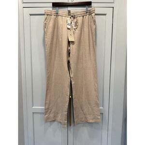 NWT Tommy Bahama 100% Linen Pants Tan Drawstring Casual Resort‎ Wear XL Travel
